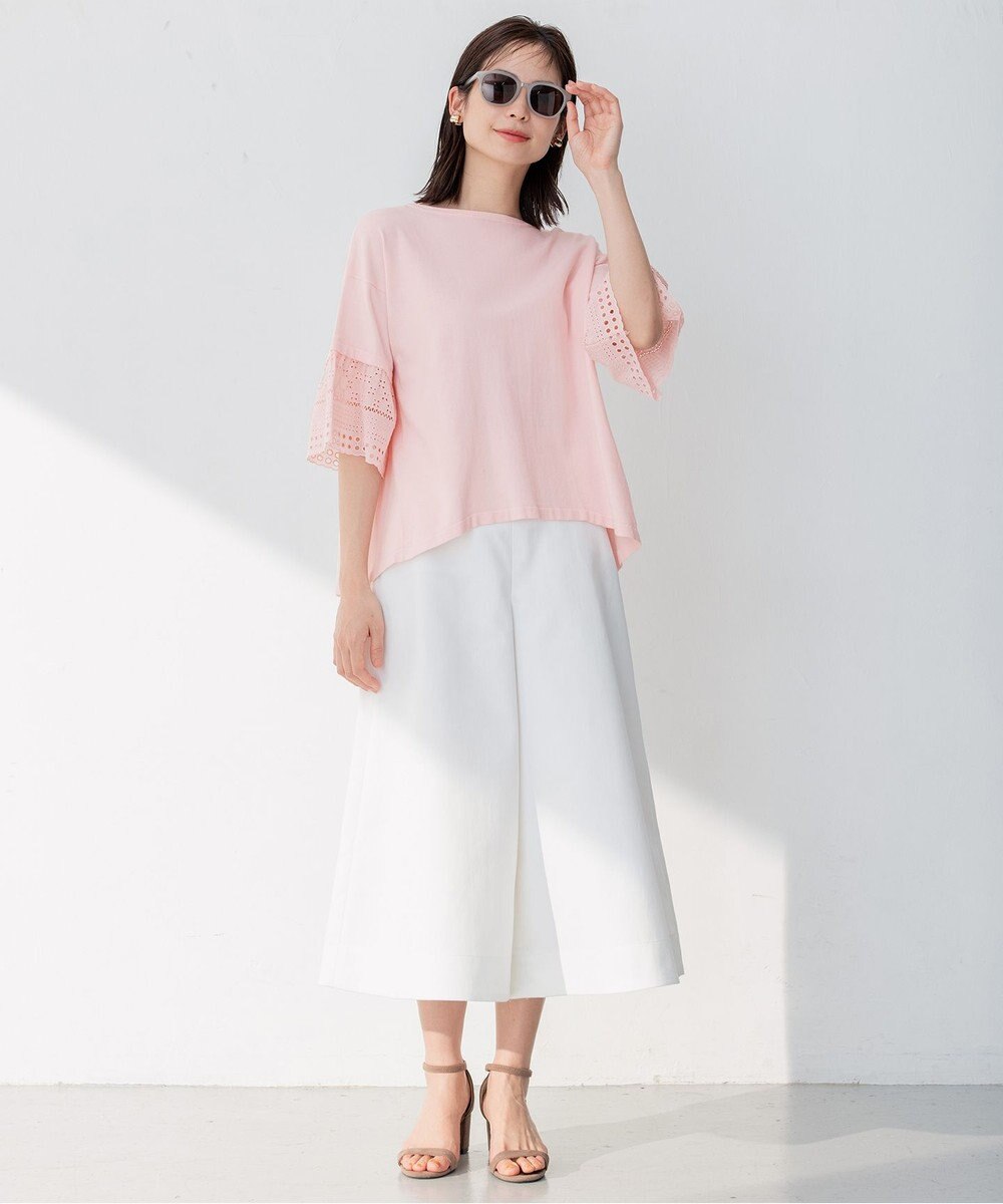 組曲 【WEB限定】レーススリーブ ニット 