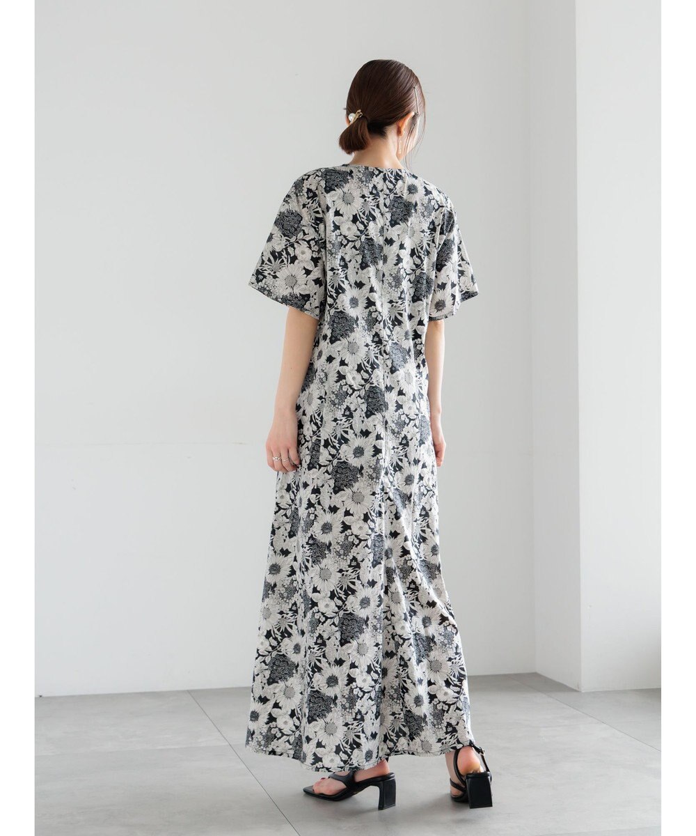 Te chichi 【LIBERTY FABRICS】Vネックフレアワンピース 