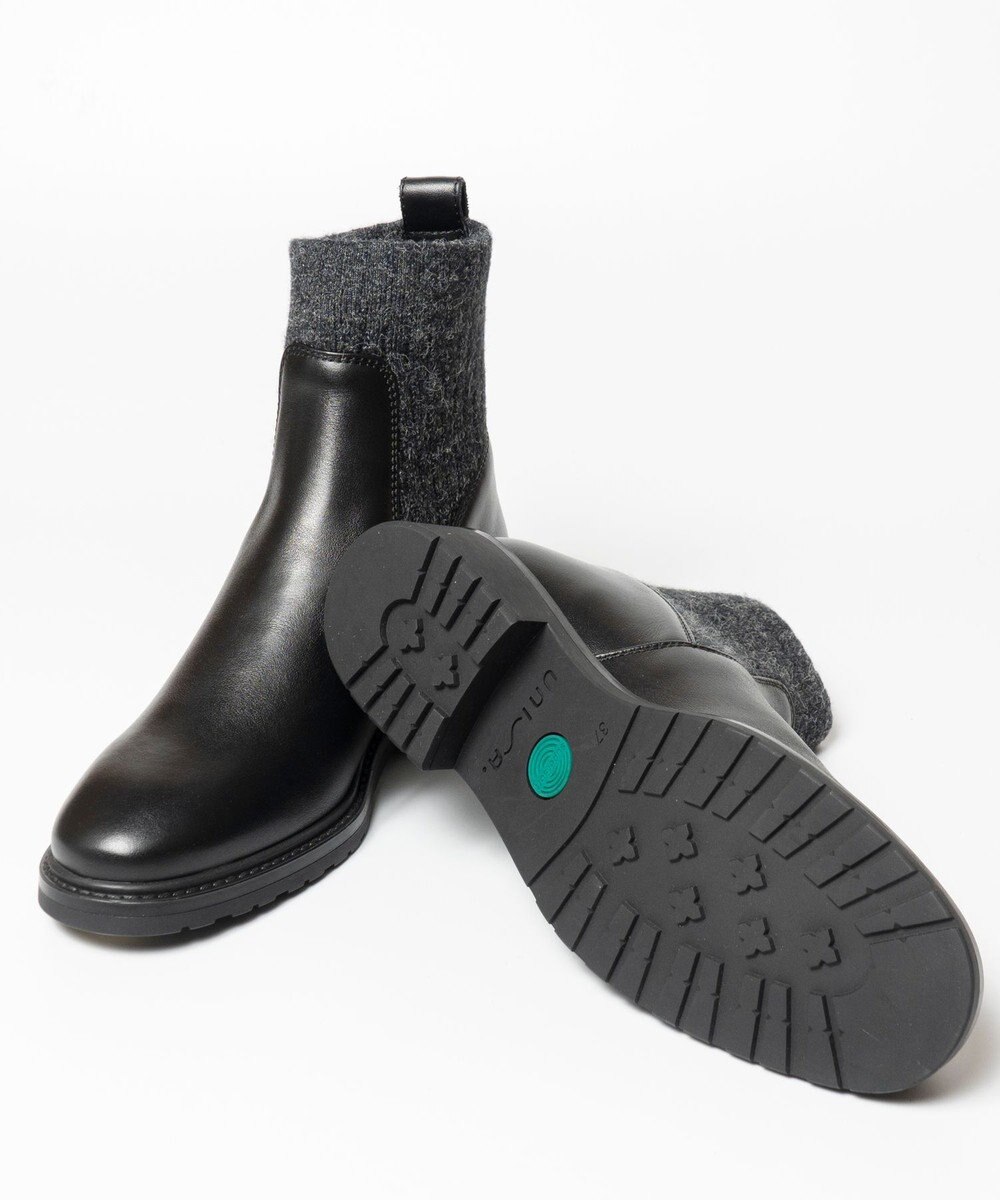 BONTRE 【UNISA/ウニサ】リブニットショートブーツ 