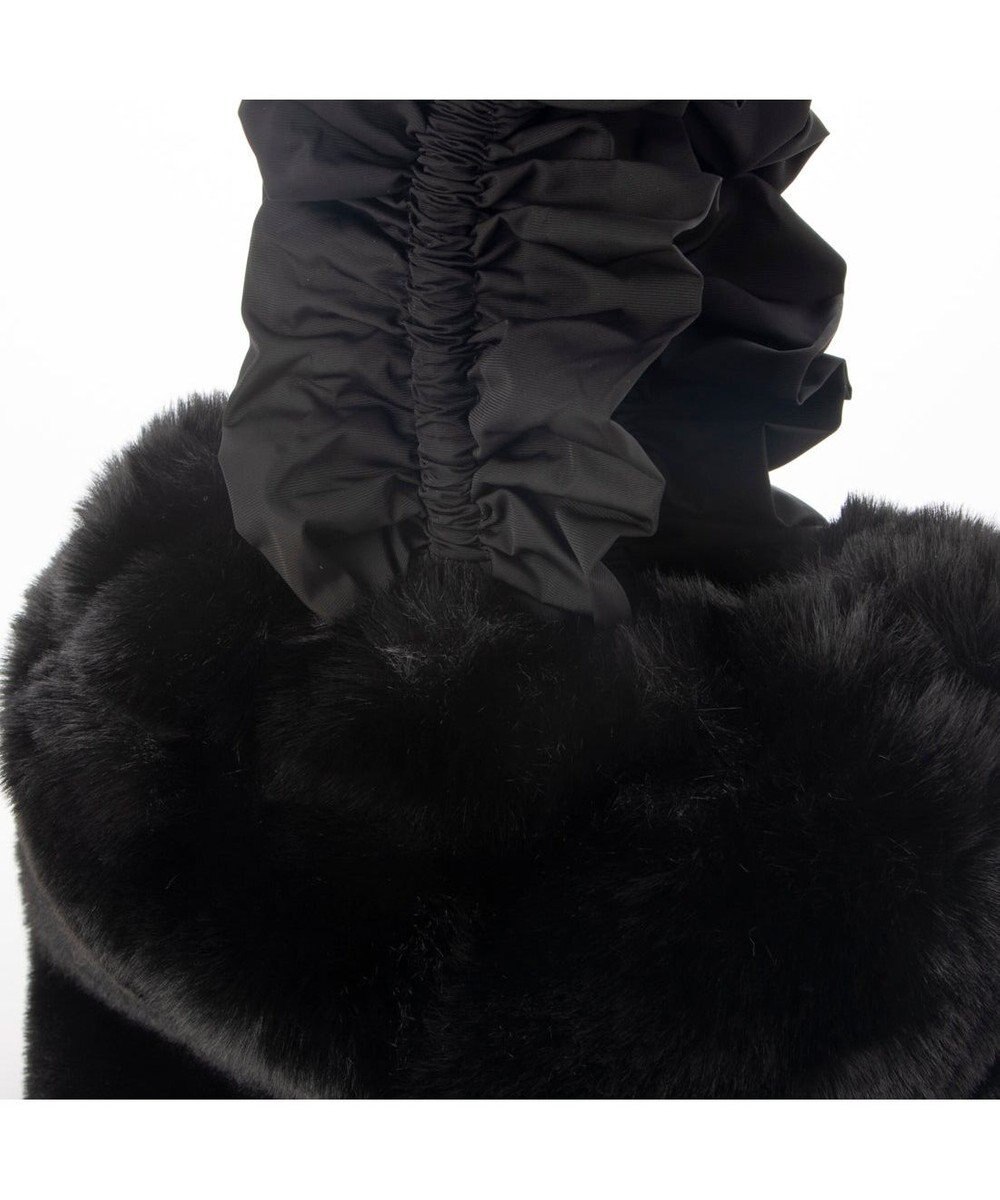 UNBILLION カシュカシュ cachecache / フリルハンドルエコファー巾着バッグ 