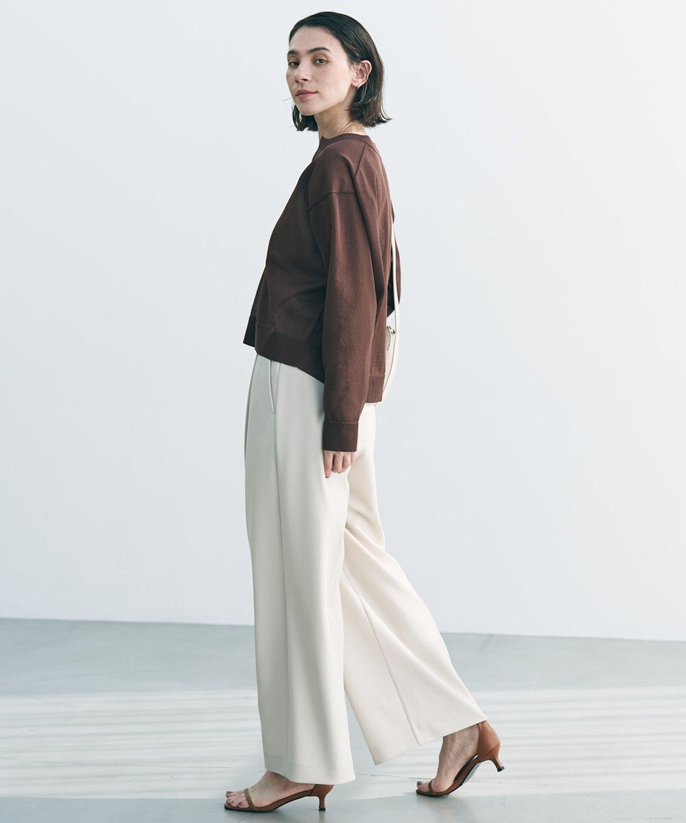 UNFILO L 【11サイズ展開/セレモニー】 BEAUTY MOVE タックワイドパンツ 