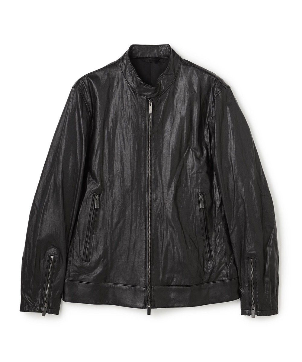 JOSEPH HOMME 【洗い加工】シュリンクエアレザー 　シングルライダースジャケット 