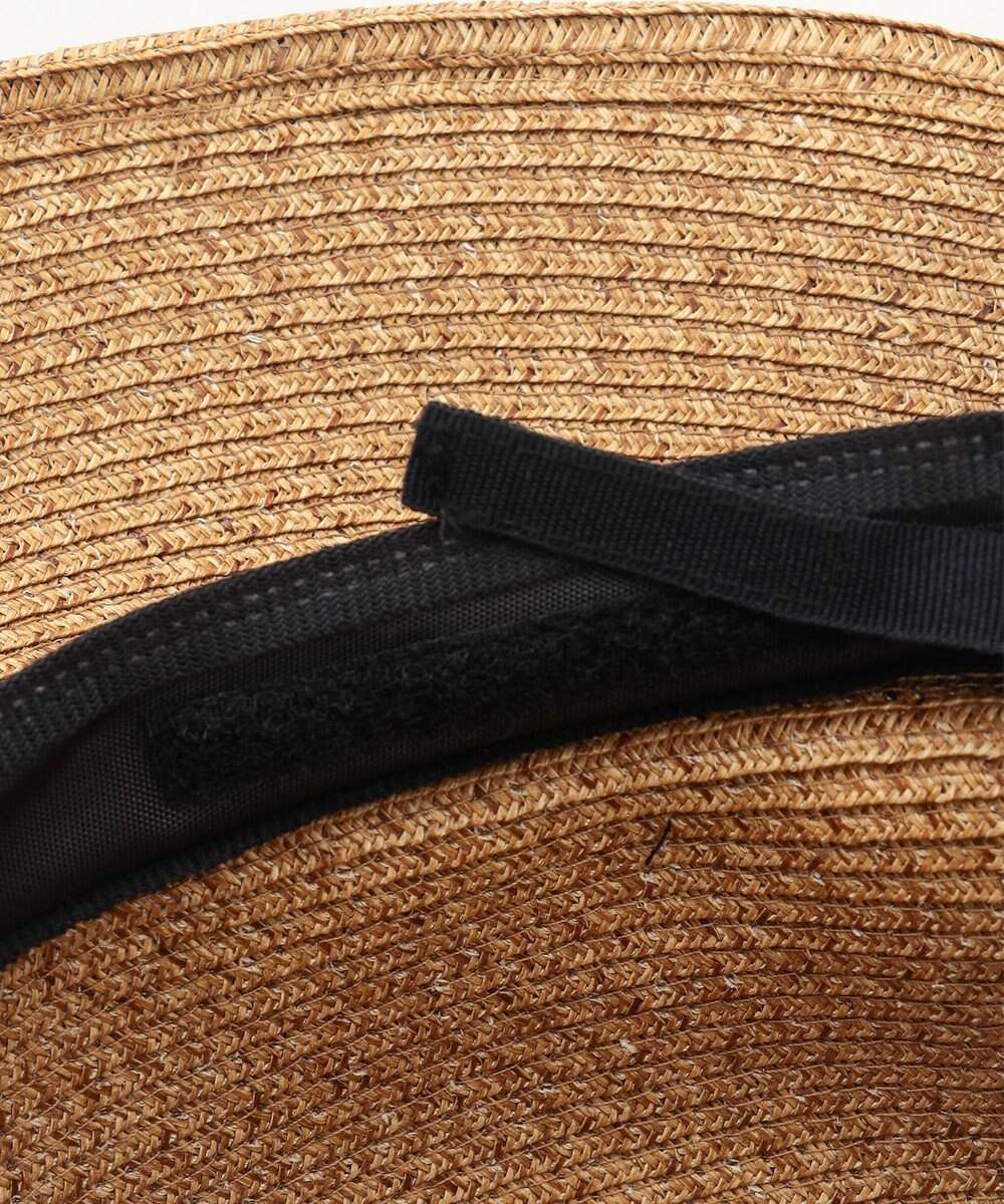 MOONBAT 【洗える】FURLA(フルラ)  ロゴ刺繍リボン 天然ハット 