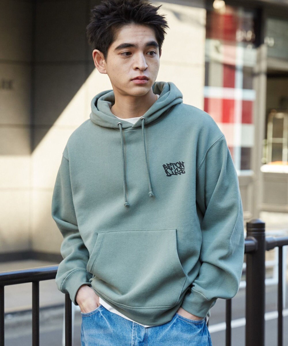 WEGO 【裏起毛/ユニセックス着用ITEM】リラックスフィットグラフィックパーカー 