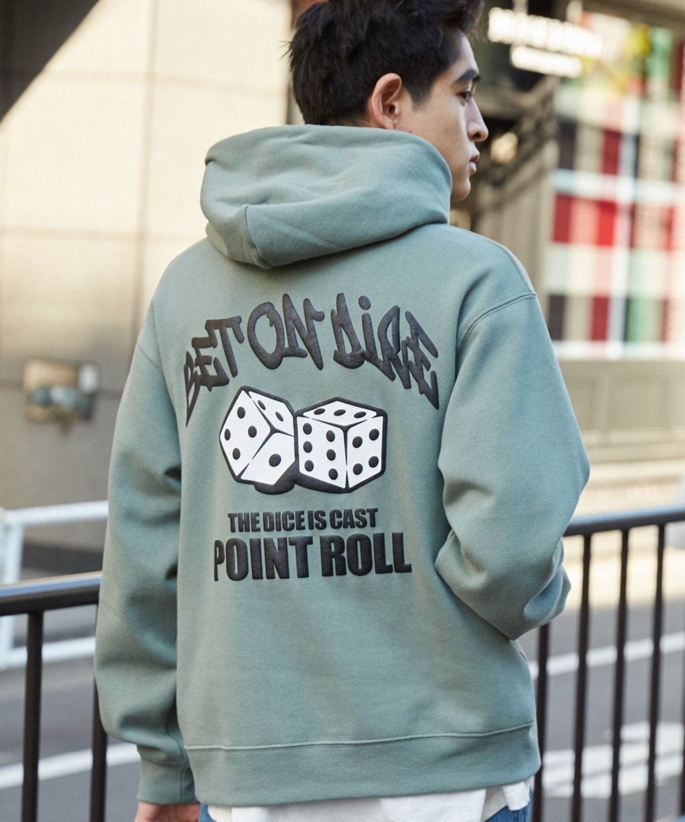 WEGO 【裏起毛/ユニセックス着用ITEM】リラックスフィットグラフィックパーカー 