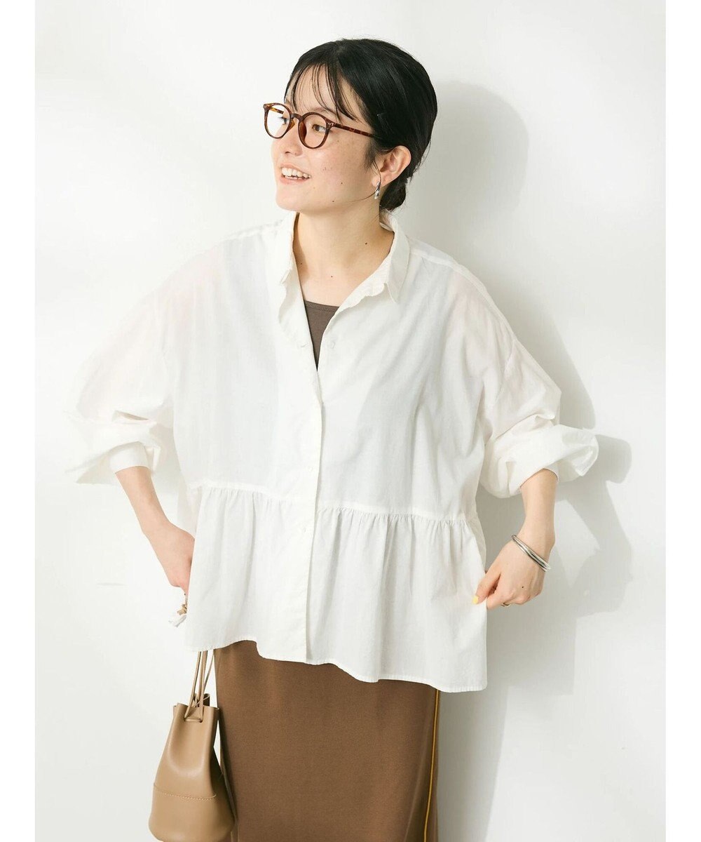 CRAFT STANDARD BOUTIQUE ペプラムブラウス（長袖） 