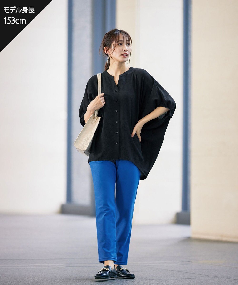 Tiaclasse 【洗える】麻調ドルマンタックシャツ 