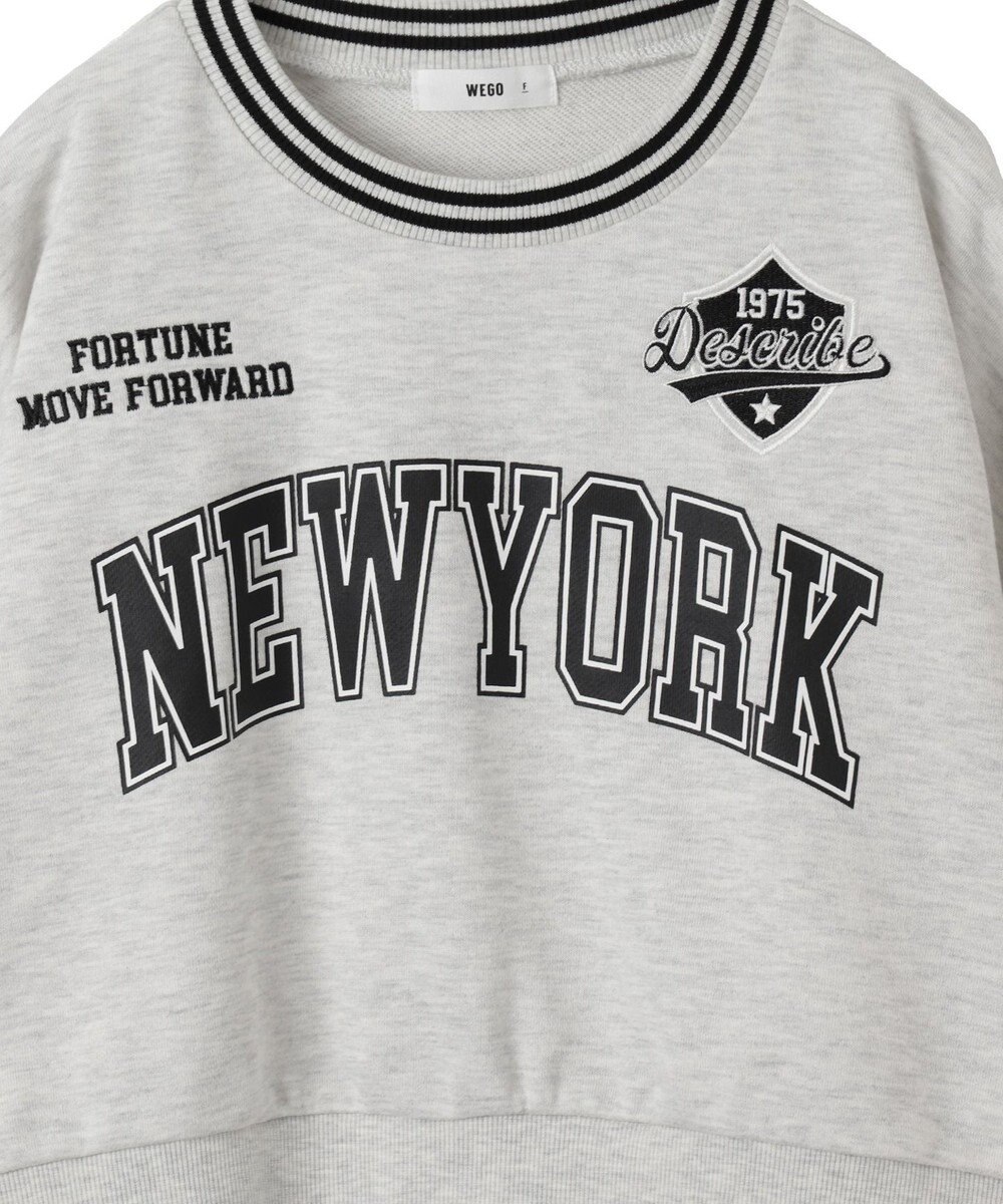 WEGO NEWYORKラインリブスウェット 