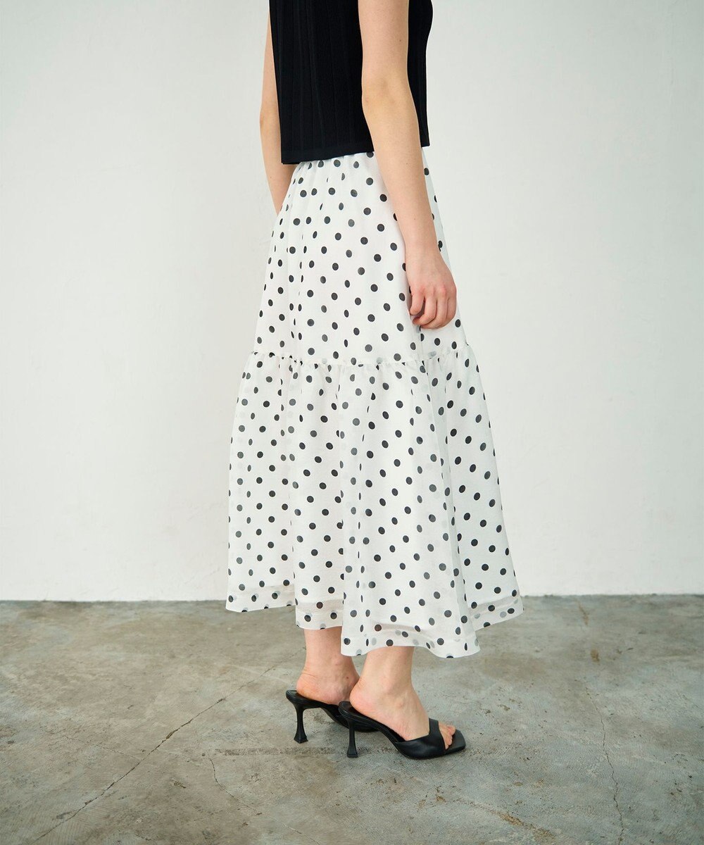 GRACE CONTINENTAL シアードットプリントスカート 