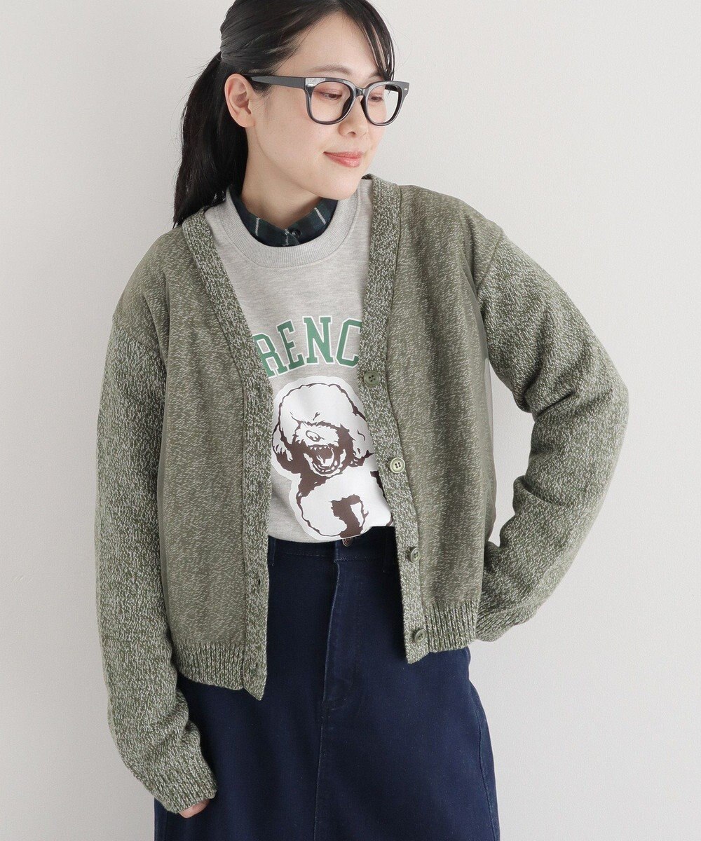 CRAFT STANDARD BOUTIQUE チュールドッキングニットカーディガン 