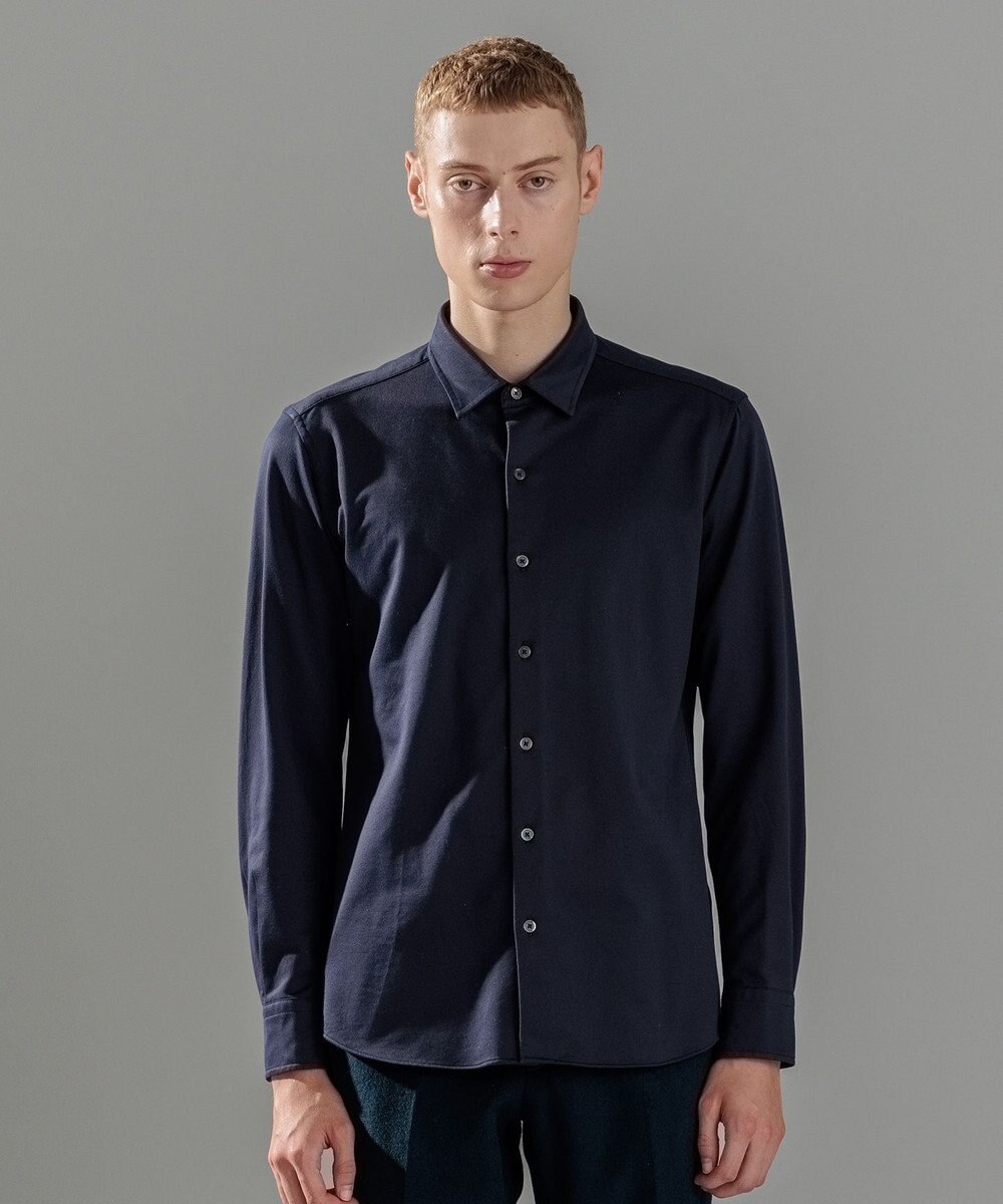 JOSEPH HOMME ツイルネルジャージー　レギュラーカラーシャツ 