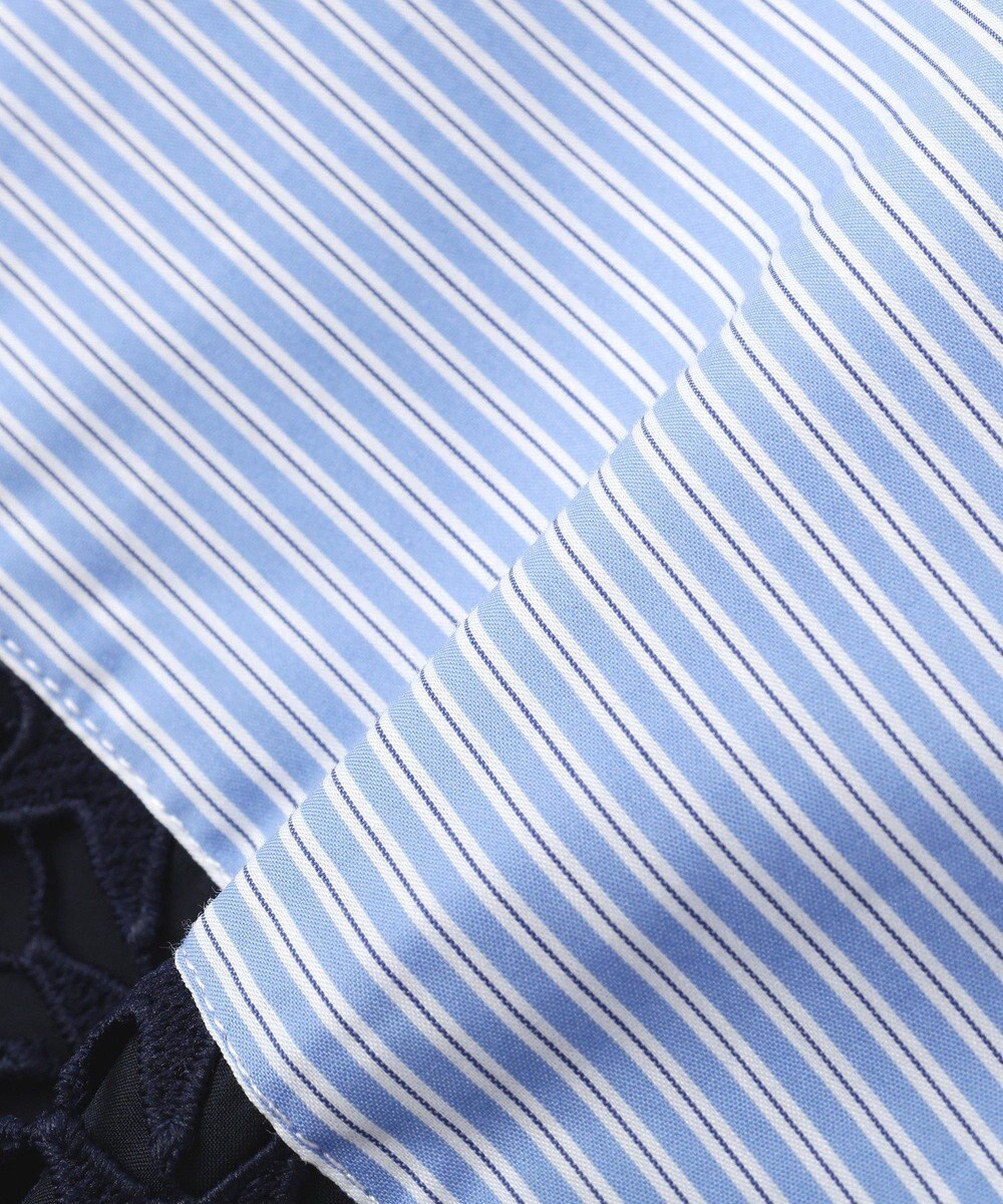 YECCA VECCA レースMIXレイヤードデザインシャツ 