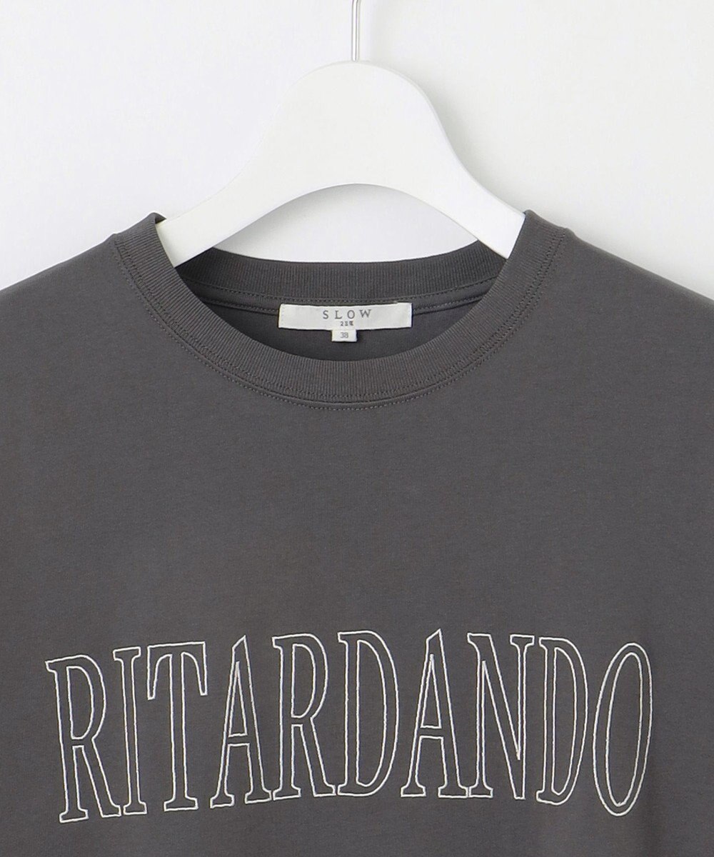 23区 【SLOW/一部店舗限定】MVSコットン フレア袖 ロゴTシャツ 