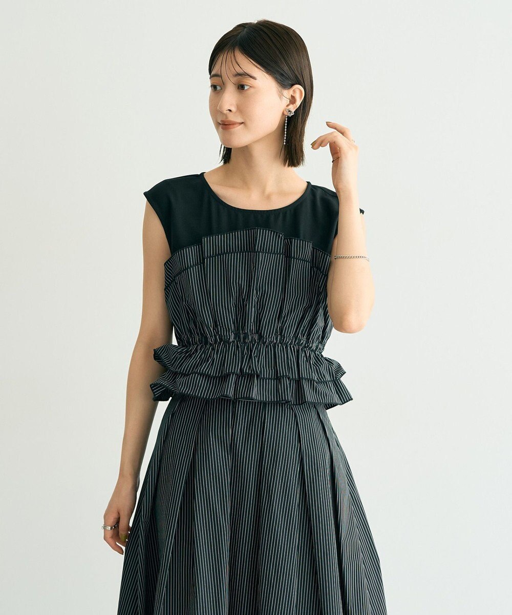 YECCA VECCA ビスチェドッキングブラウス 