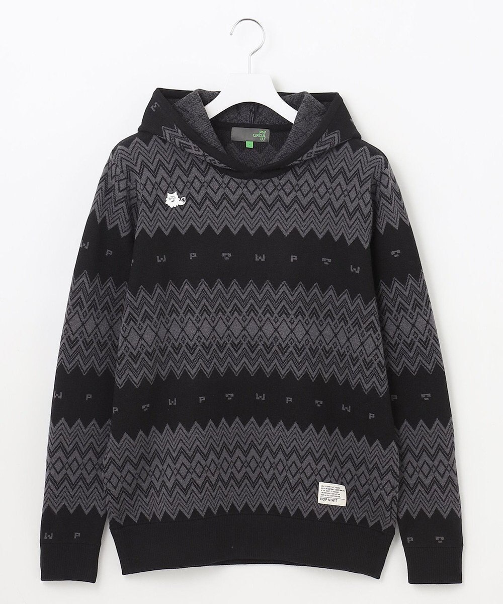 PW CIRCULUS 【手洗い可】【MEN】フェアアイルニットフーディ 