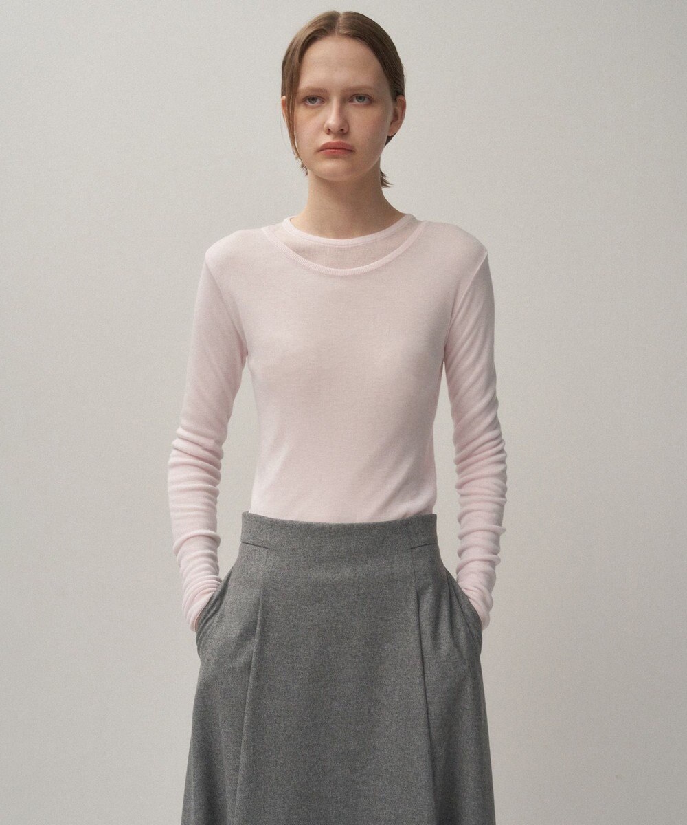 ATON TENCEL SILK CIRCULER RIB | クルー＆クルーレイヤード 