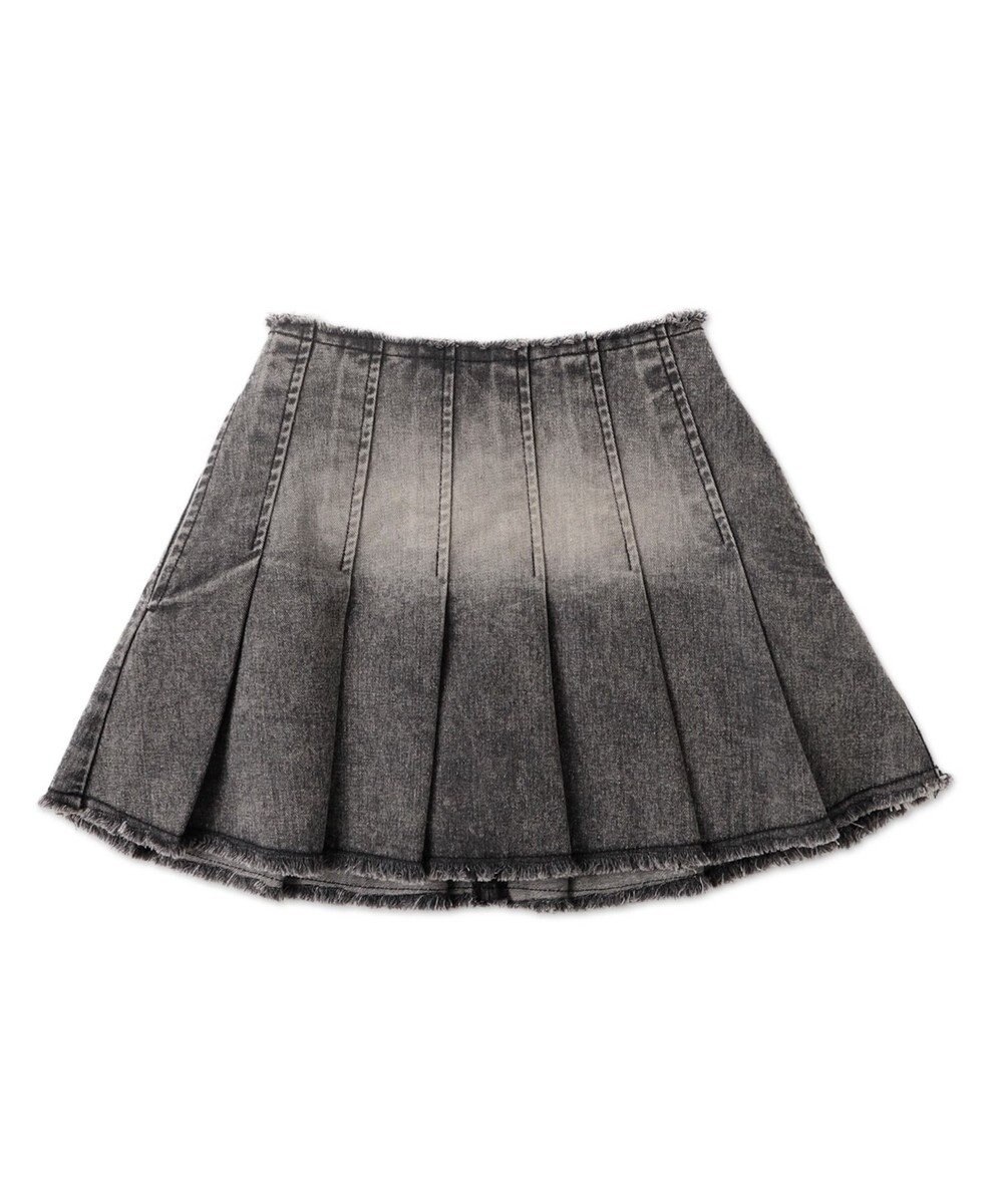 WEGO ヴィンテージウォッシュデニムプリーツスカパン 