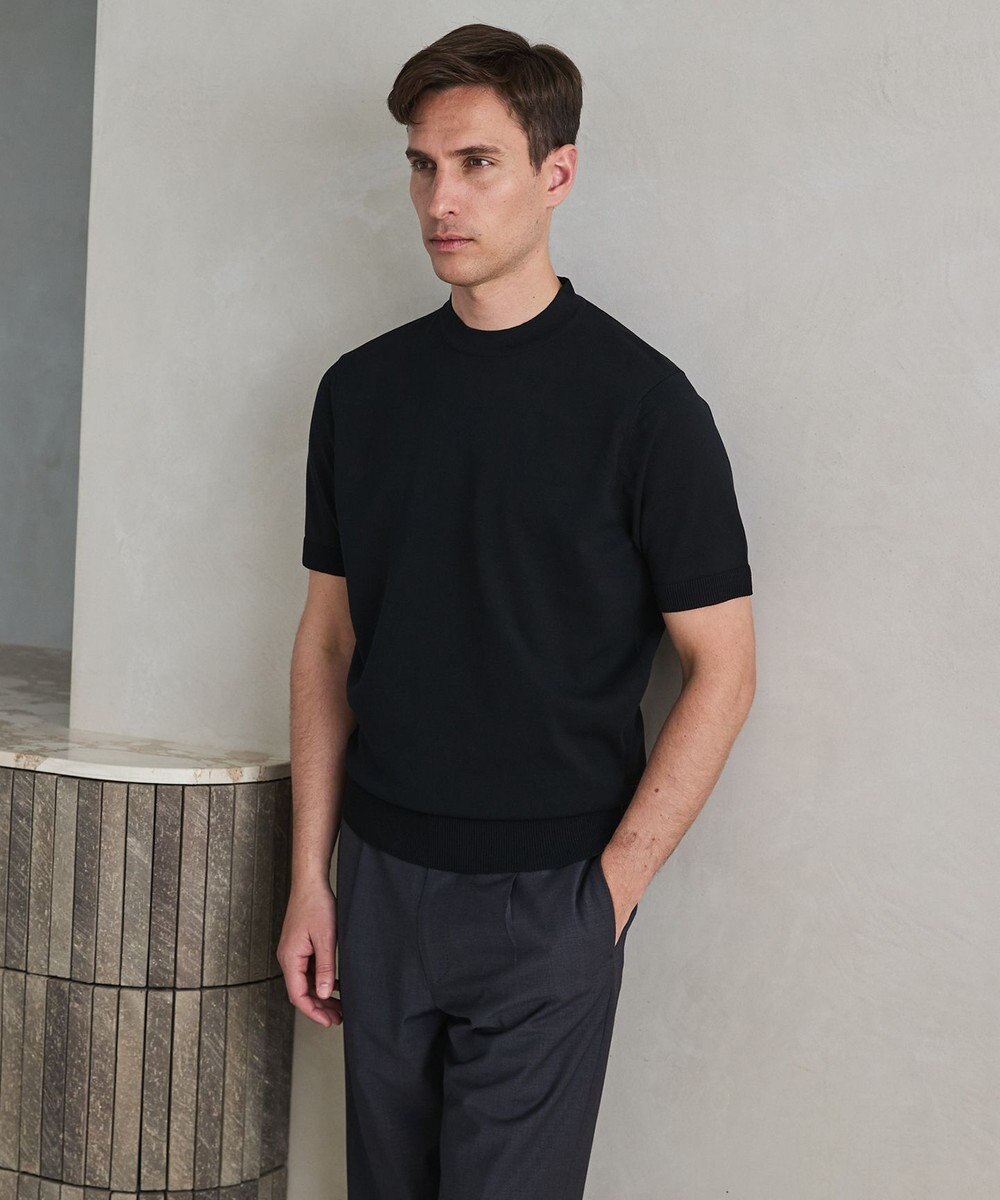 GOTAIRIKU 綿とポリのいいとこどり【洗濯機可】テーラード DRESS BIZ ニットTシャツ 