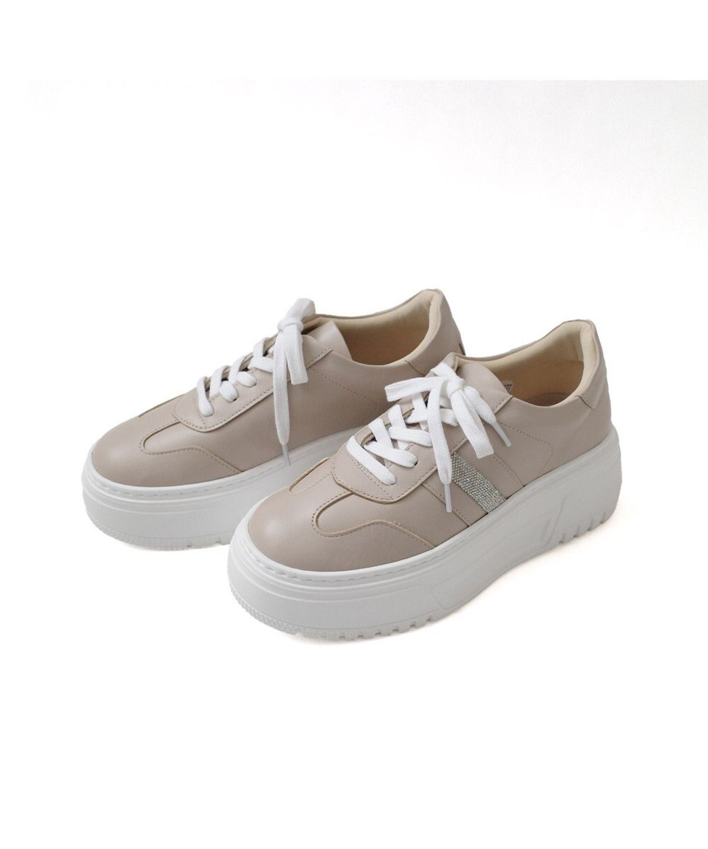 Pointer 日本製 本革ボリューム厚底スニーカー 