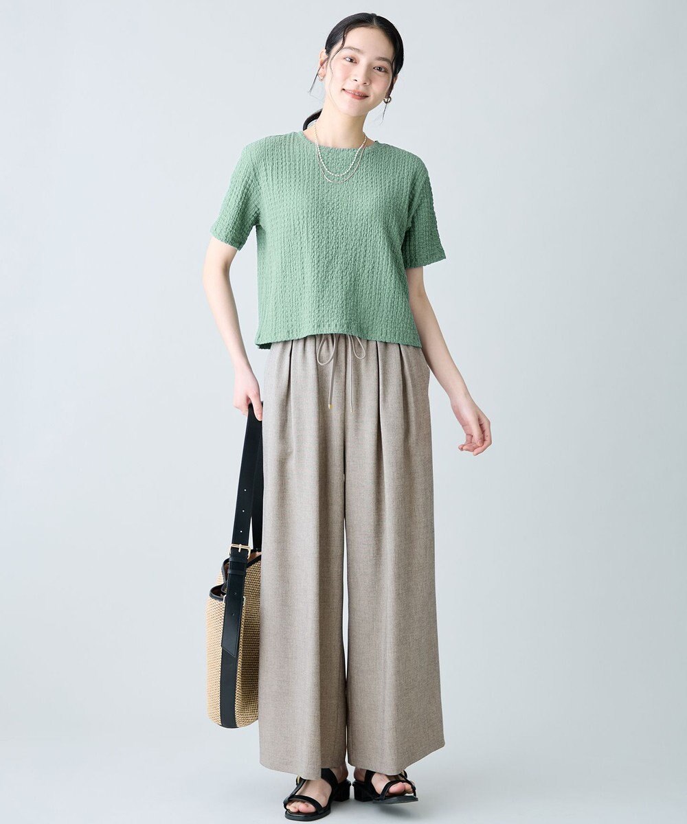 ANY L レースショート丈Tシャツ 