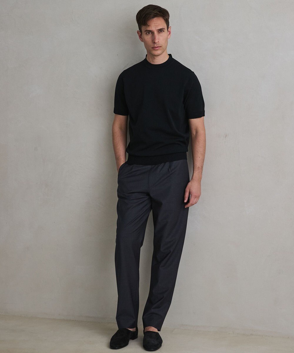 GOTAIRIKU 綿とポリのいいとこどり【洗濯機可】テーラード DRESS BIZ ニットTシャツ 