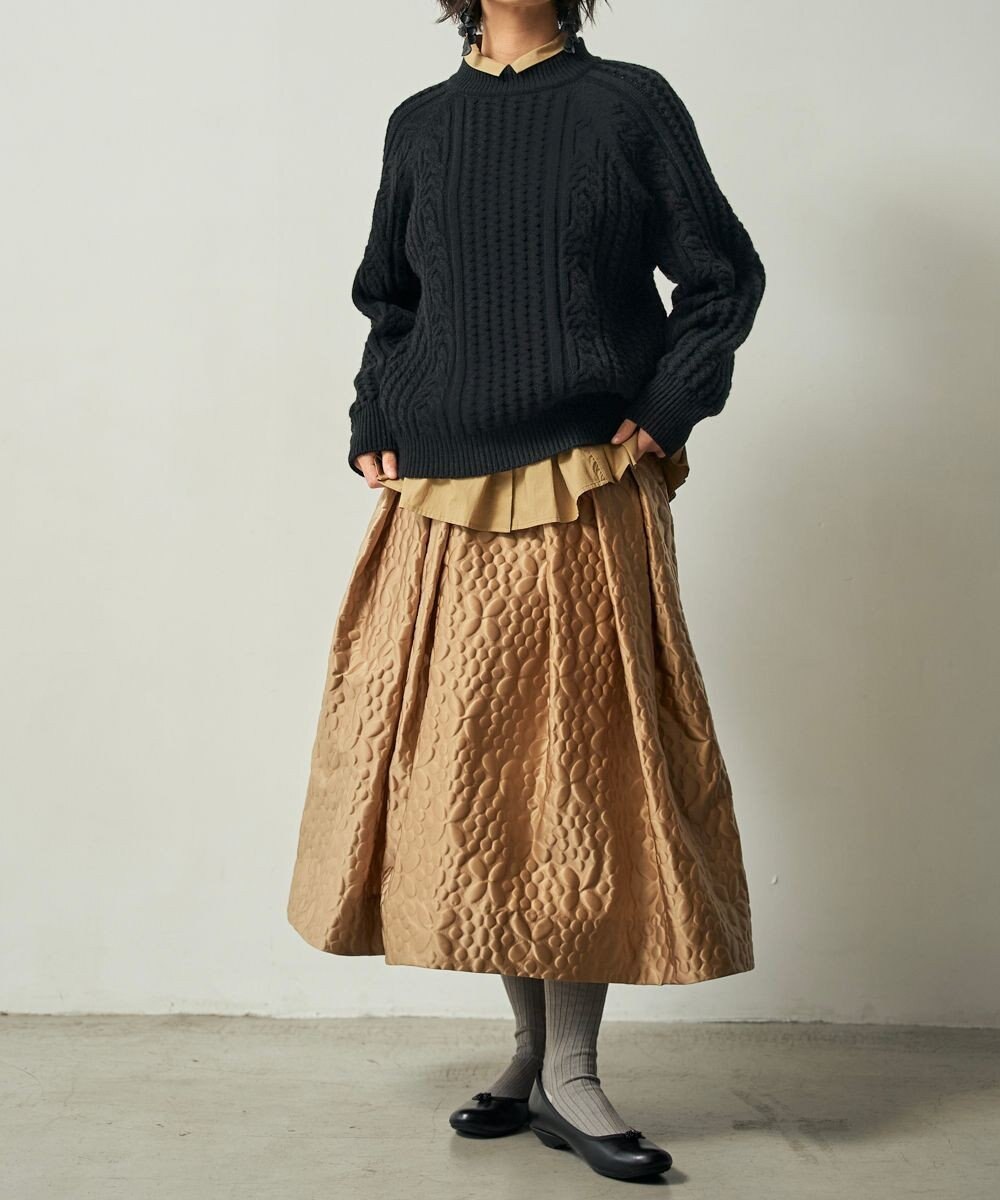 muuc 【土の凹凸を表現したナイロン素材】テレイン スカート 