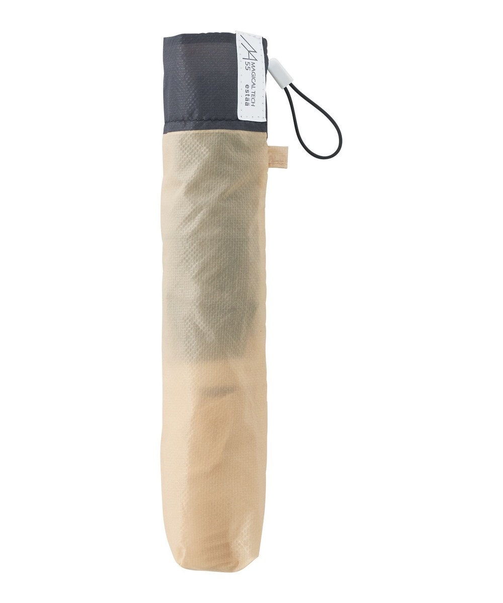 MOONBAT Magical tech(マジカルテック) 超軽量 折りたたみ傘 72g 55cm 大きめ ヘムボーダー UV ベージュ