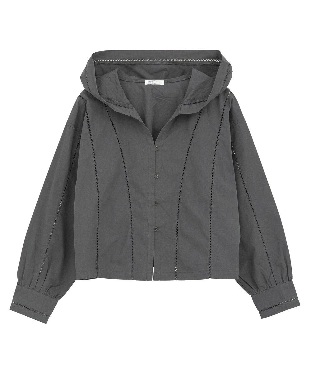 CRAFT STANDARD BOUTIQUE 梯子レースフード付きブラウス 