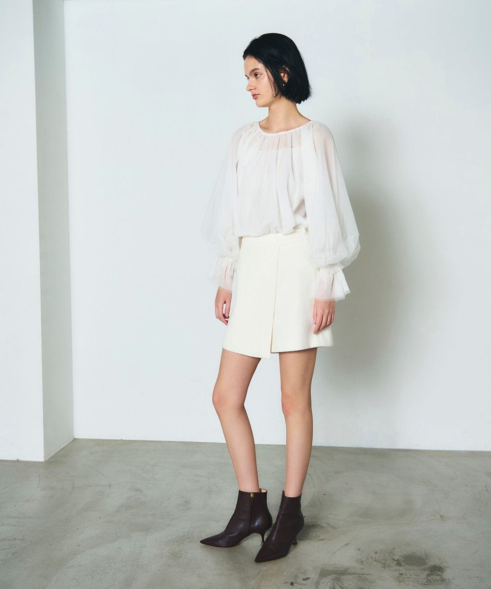 GRACE CONTINENTAL ツイードラップショートパンツ 