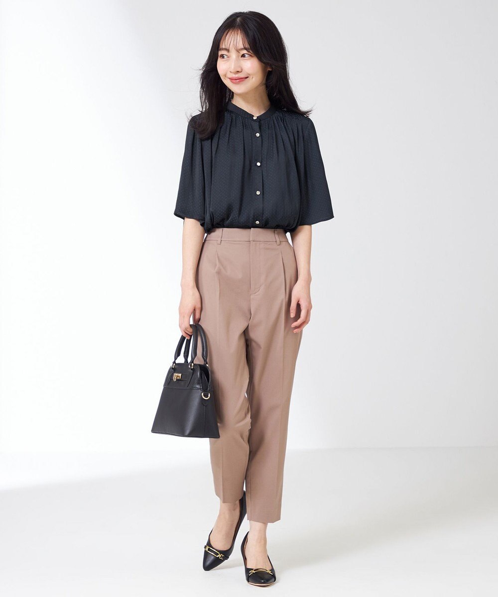 ANY SIS 【洗える】サテンドビー ブラウス 