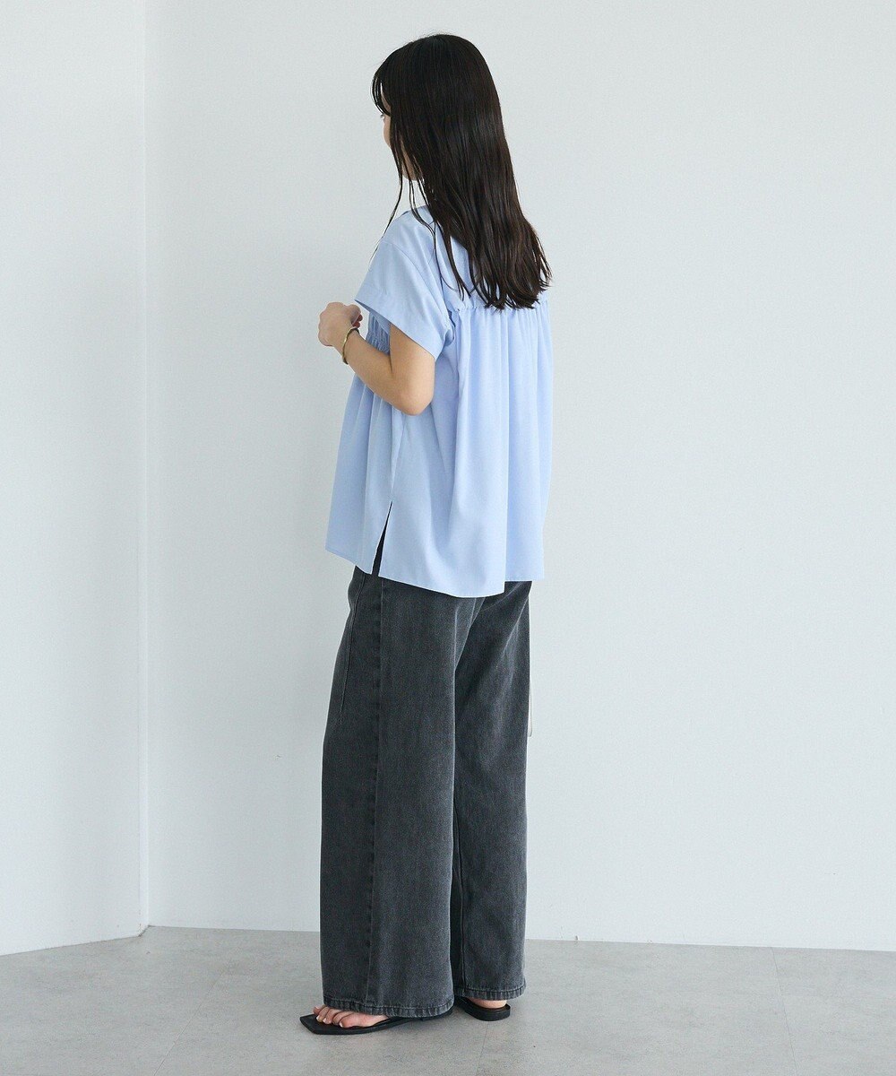 CRAFT STANDARD BOUTIQUE シャーリングショートスリーブブラウス 