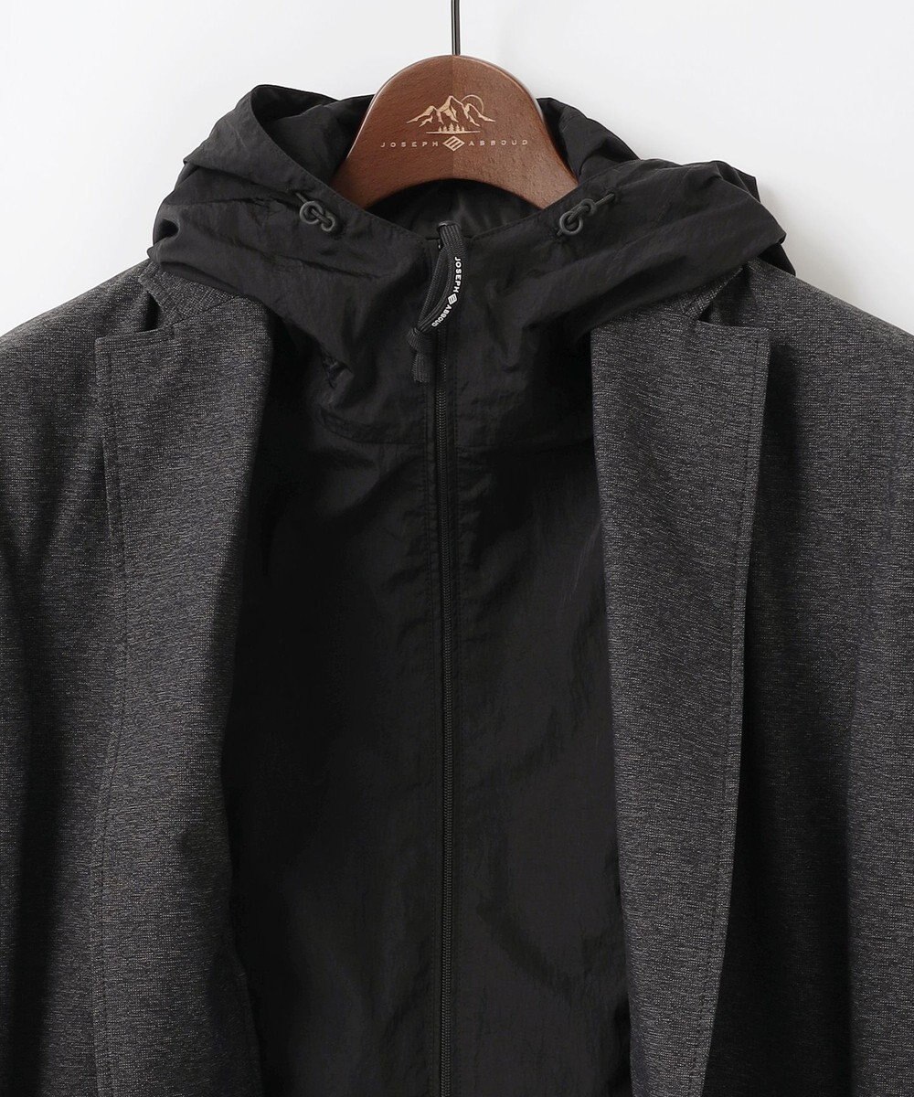 JOSEPH ABBOUD MOUNTAIN 【フードが外せる】メランジハイパワー2wayストレッチ ジャケット 