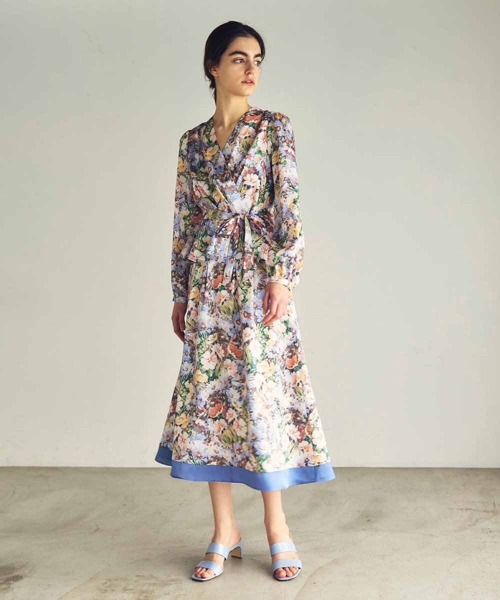 GRACE CONTINENTAL グラデフラワープリントスカート 