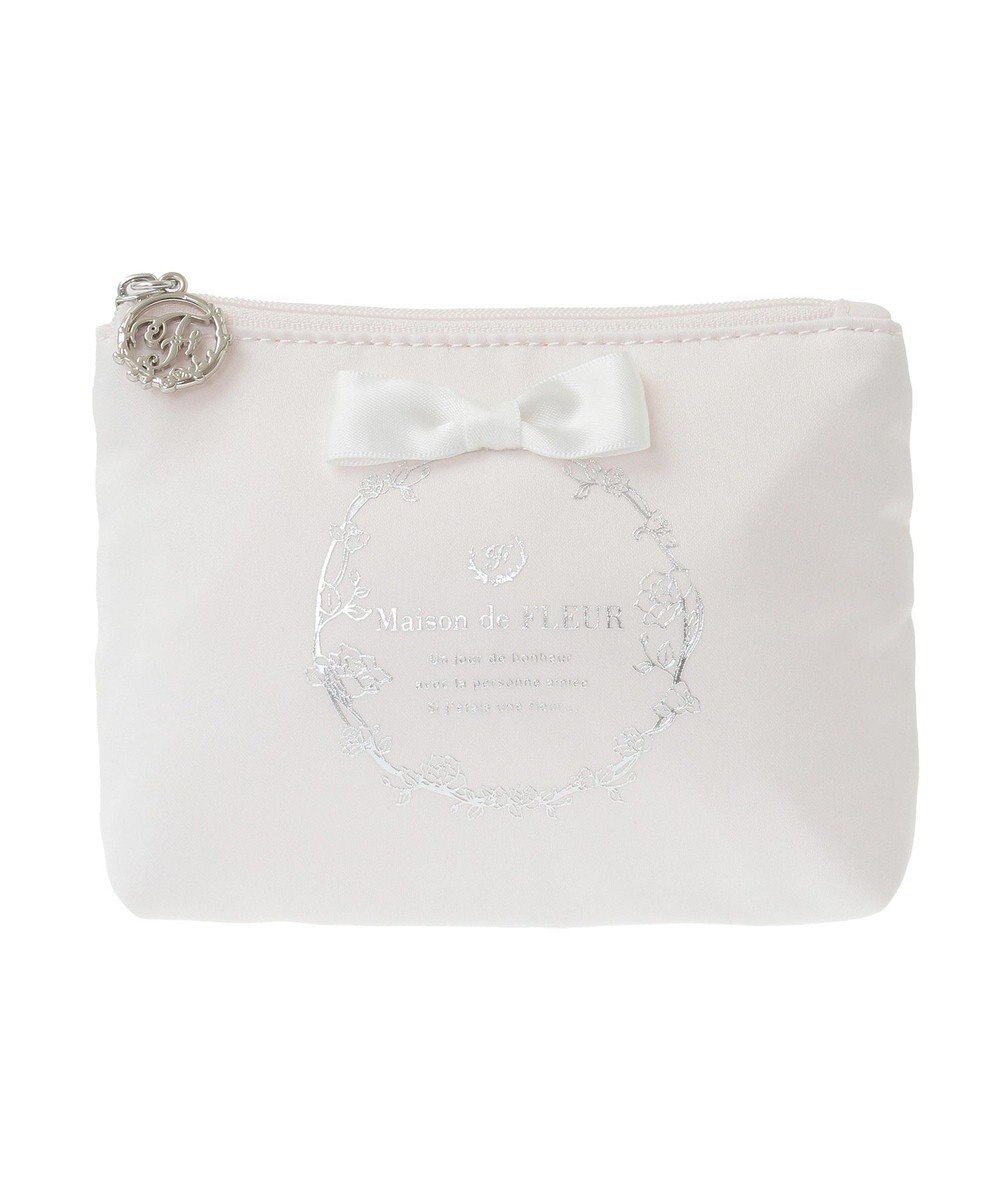 Maison de FLEUR サテンリボンティッシュケース 