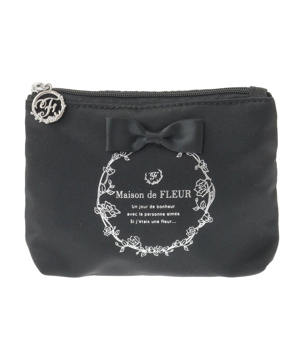 Maison de FLEUR サテンリボンティッシュケース 