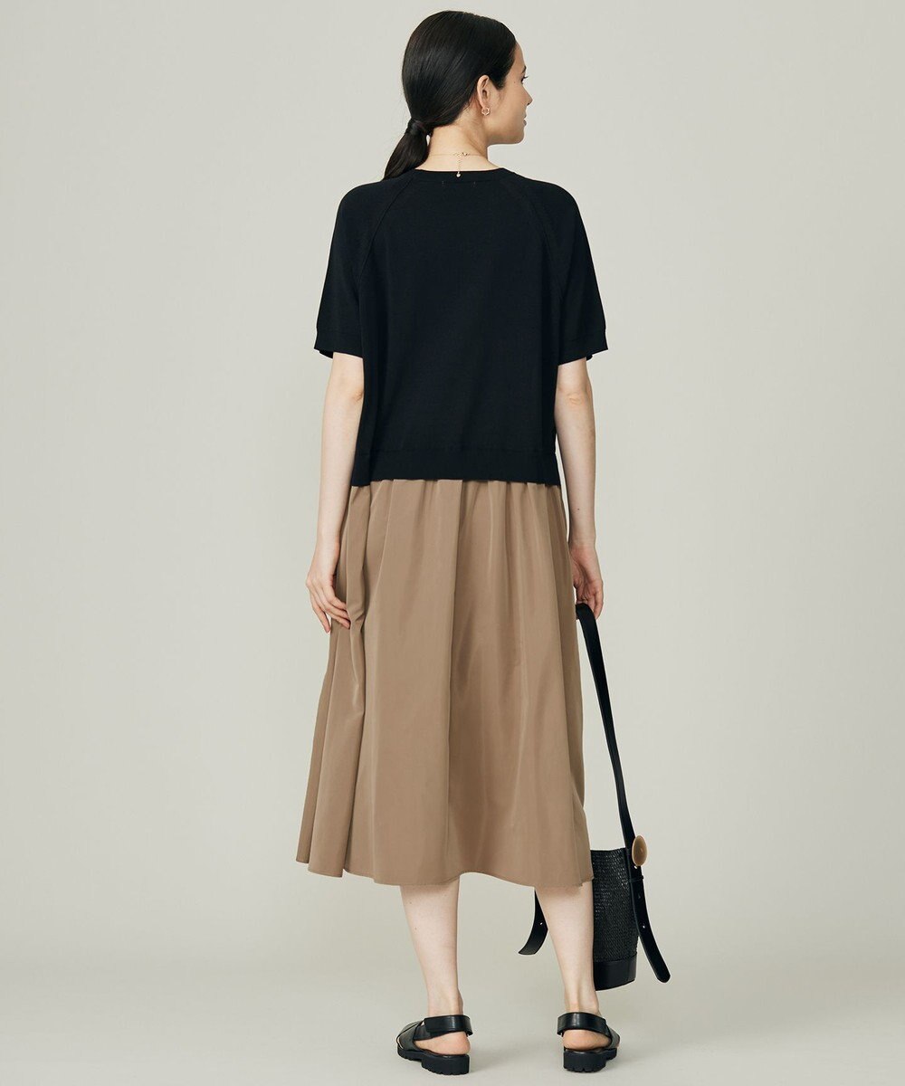 自由区 L 【洗える】タフタコンビ半袖 ワンピース 