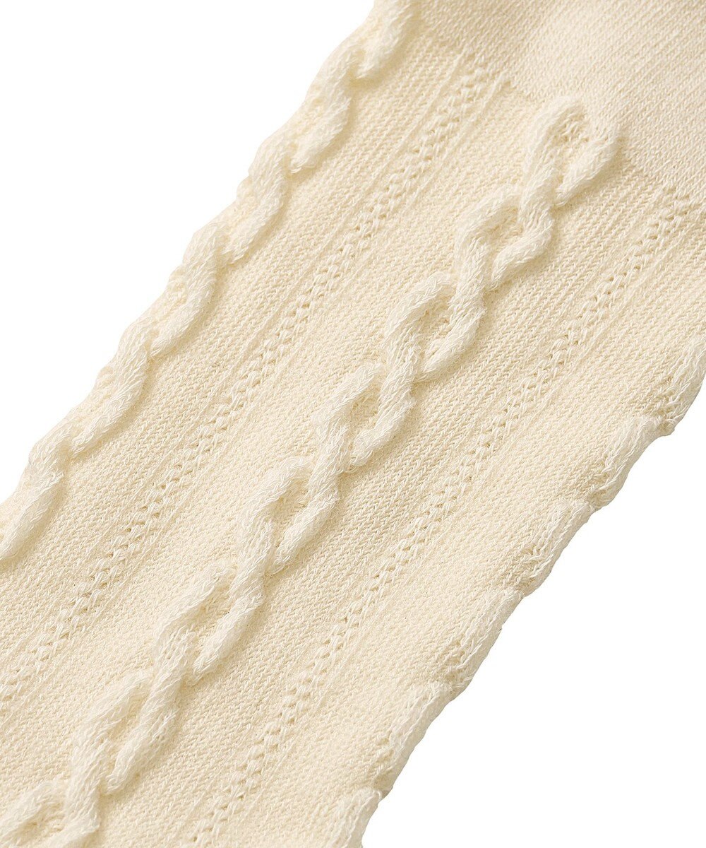 MIKI HOUSE HOT BISCUITS 【70-120cm】 ケーブル柄タイツ 