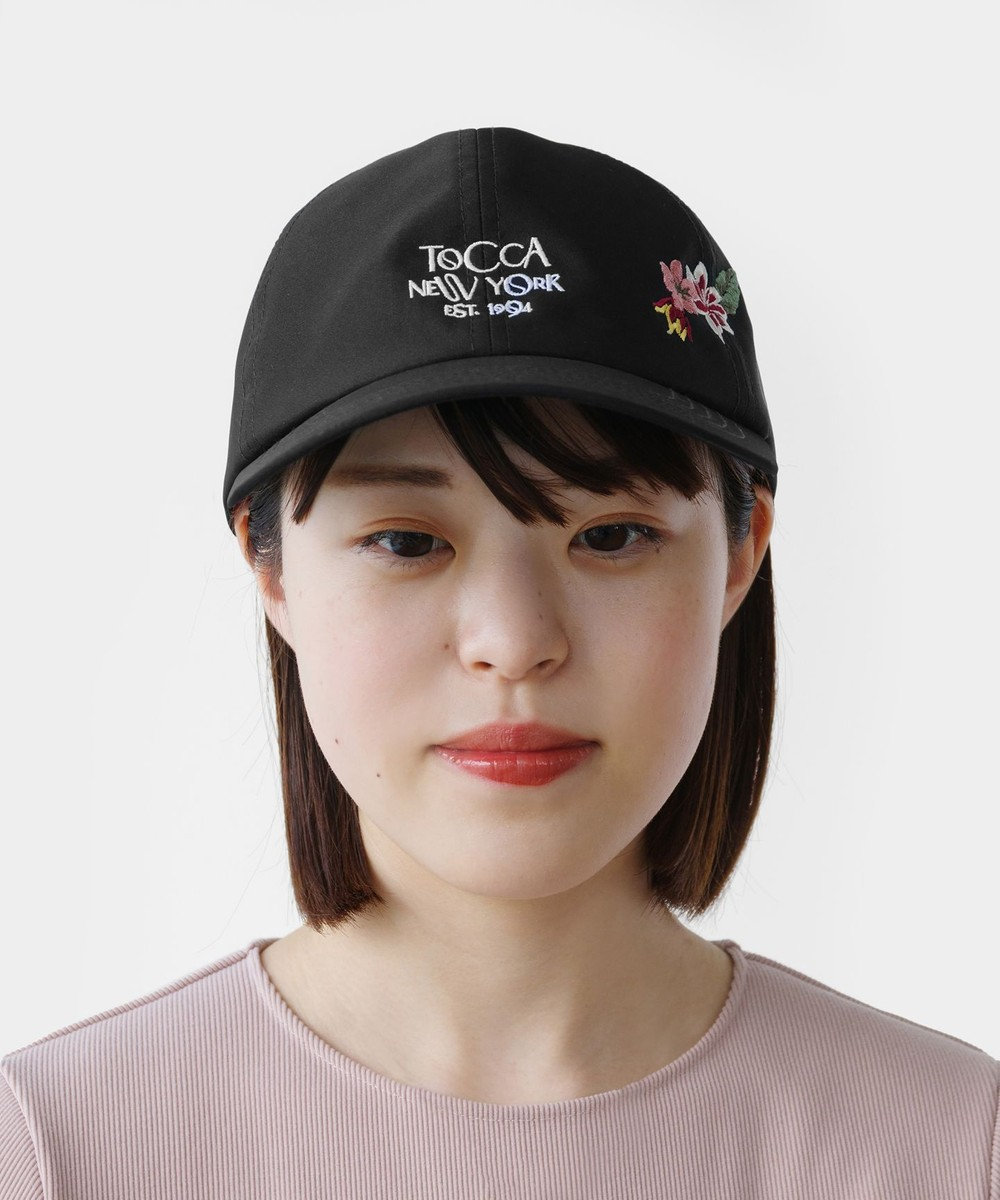 TOCCA 【UV90%以上カット・吸水速乾・抗菌防臭・接触冷感・サイズ調整可・洗える！】EXOTIC FLORAL LOGOCAP キャップ 
