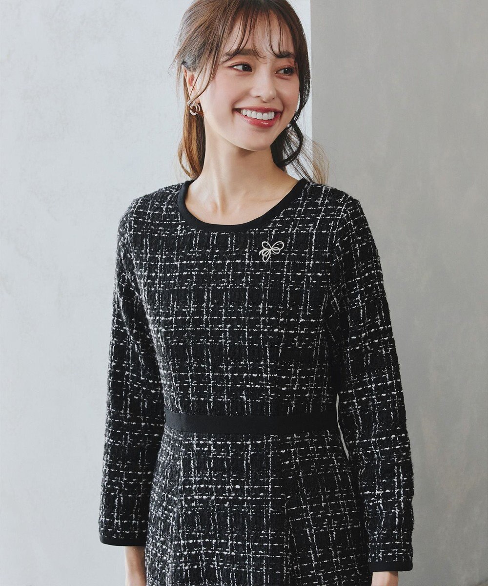 Tiaclasse クロスリボンデザインブローチ 