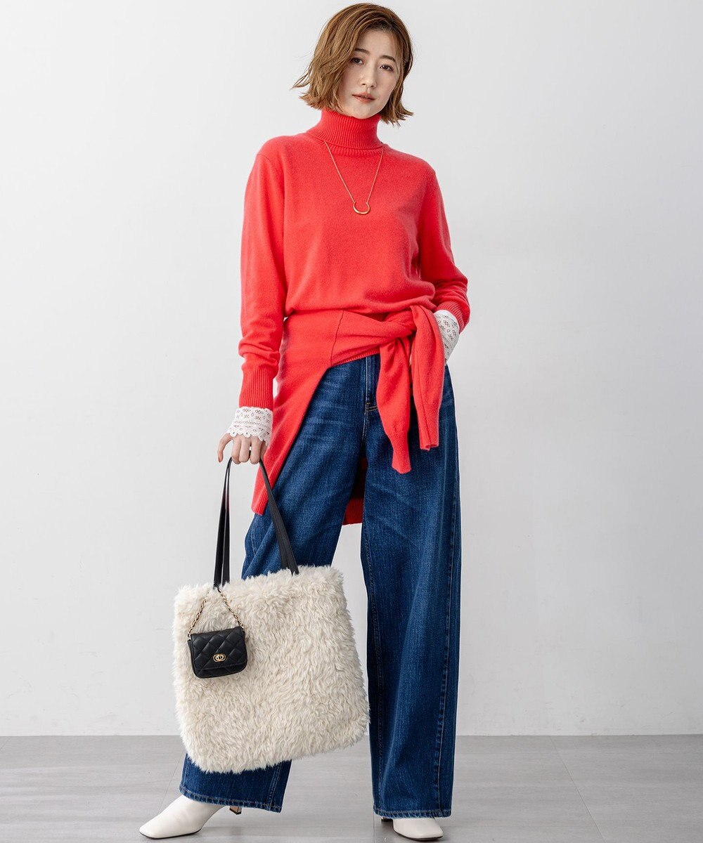 23区 フェイクファー トートバッグ 