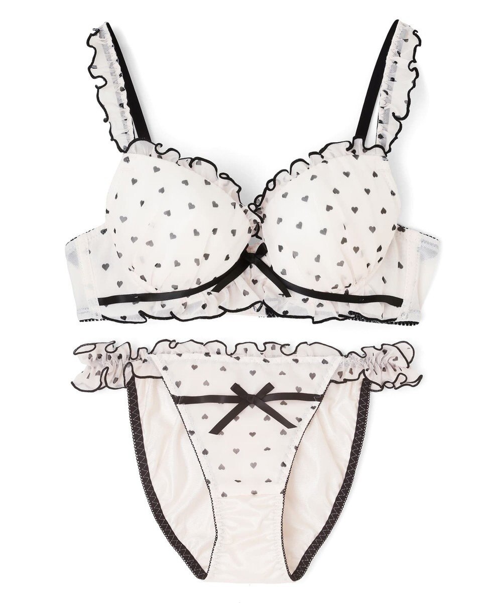 San-ai Resort（三愛水着楽園） 【WEB限定】フェミニンプティハートブラジャー＆ショーツセット 【northerly】 