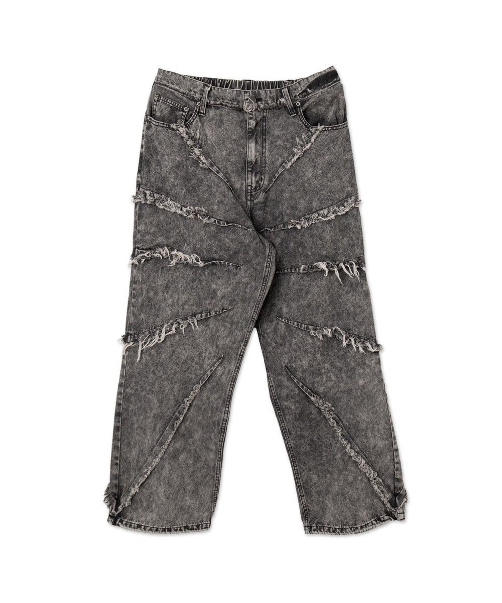 WEGO ダーツフリンジデニムパンツ 