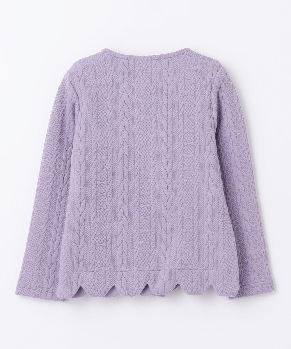 ANY KIDS ふくれ ジャガード カーディガン 