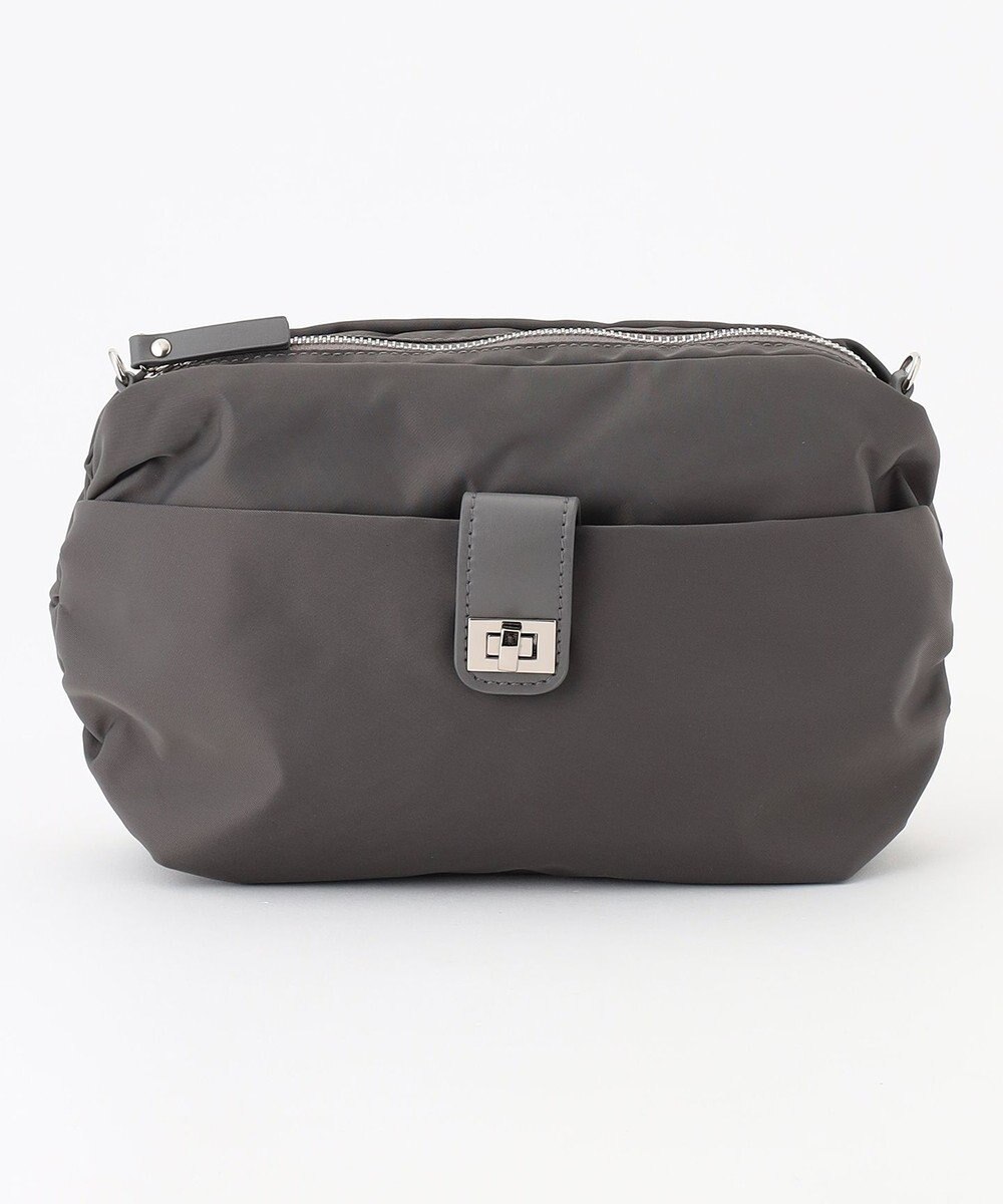 J.PRESS LADIES 【2way】ナイロンギャザー ショルダー バッグ 