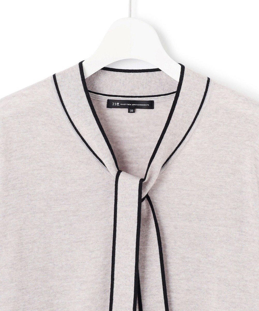 23区 【洗える】ウーステッドウール ボウタイ ニット 