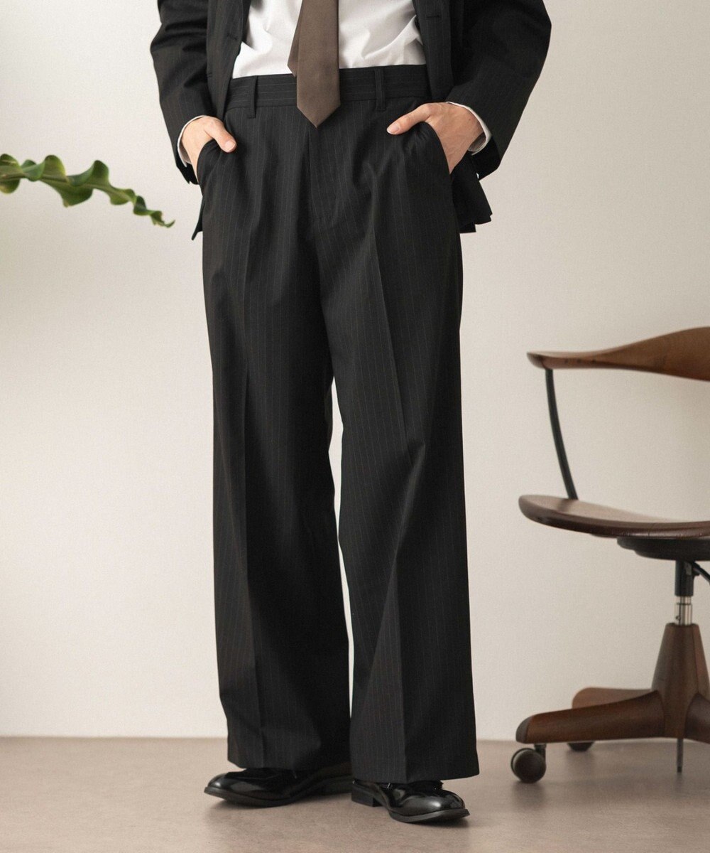 WEGO 【セットアップ対応】ワイドストレートスラックス 