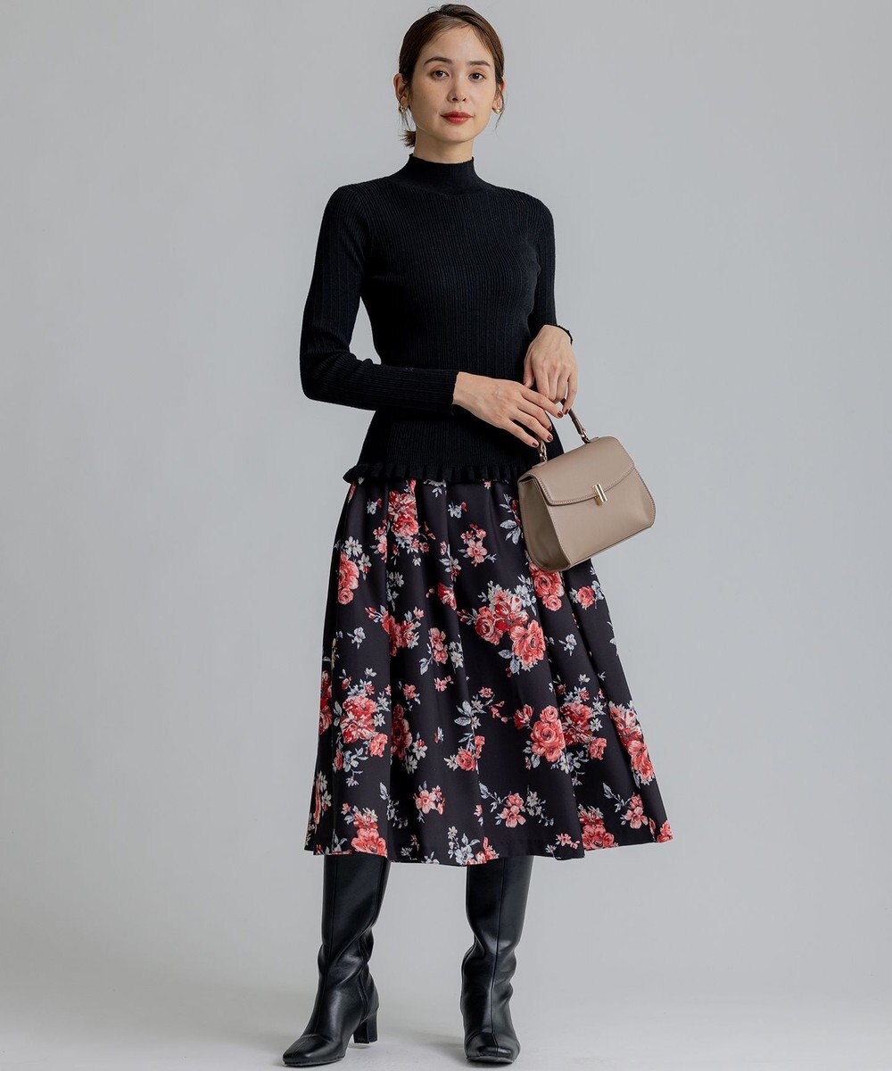 組曲 ローズシックプリント スカート 