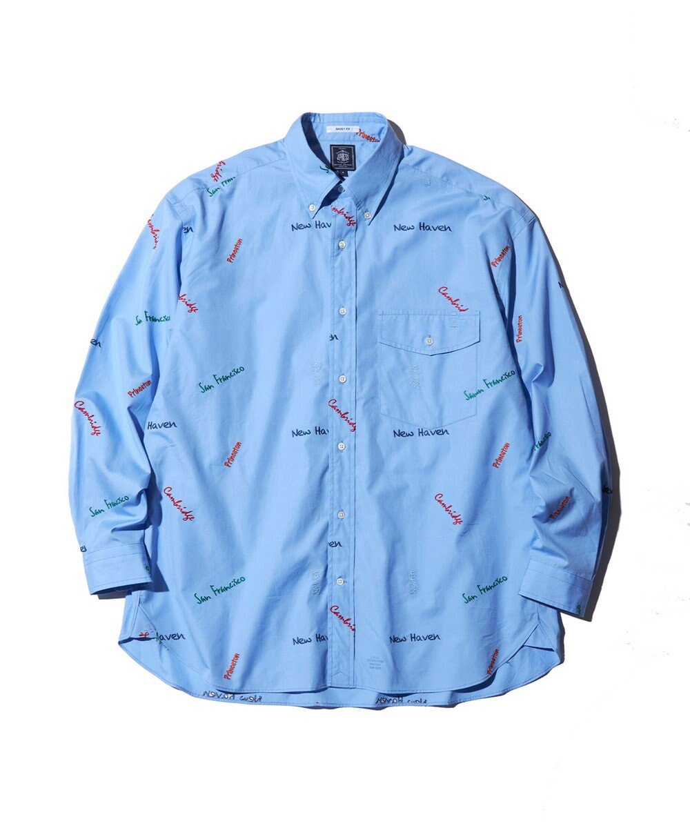 J.PRESS MEN 【J.PRESS ORIGINALS】EMBBAGGY B.D. SHIRT / BAGGY FIT 