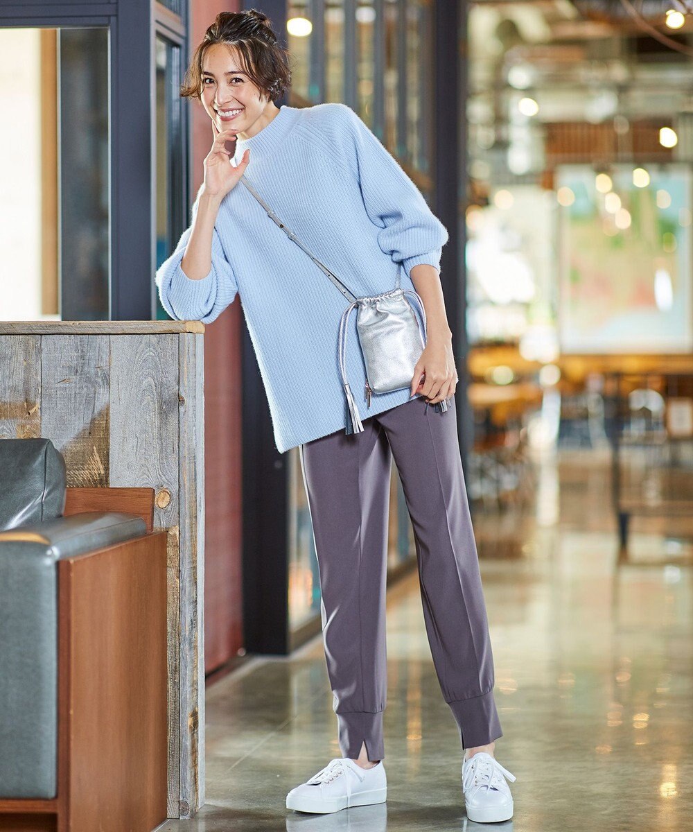 自由区 L 【洗える】ウールカシミヤ ハイネックニット (検索番号:JL27) 