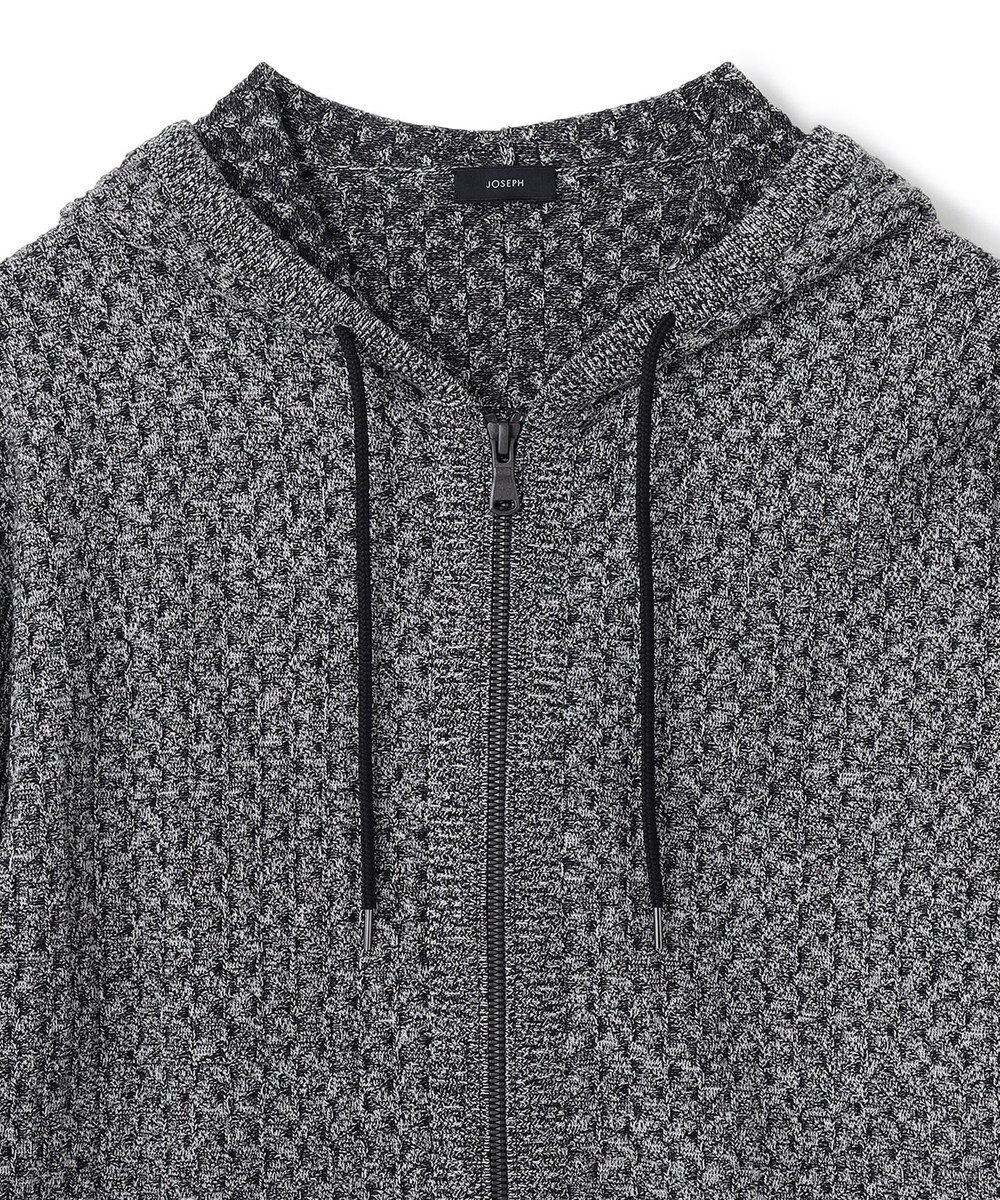 JOSEPH HOMME 【イージーケア】 ヴィスコースリンクス　ジップアップニットパーカー 